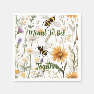 Serviette En Papier Les Abeilles Et Les Fleurs Sauvages Faite Pour Êtr