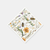 Serviette En Papier Les Abeilles Et Les Fleurs sauvages Ont L'Intentio (Coin)