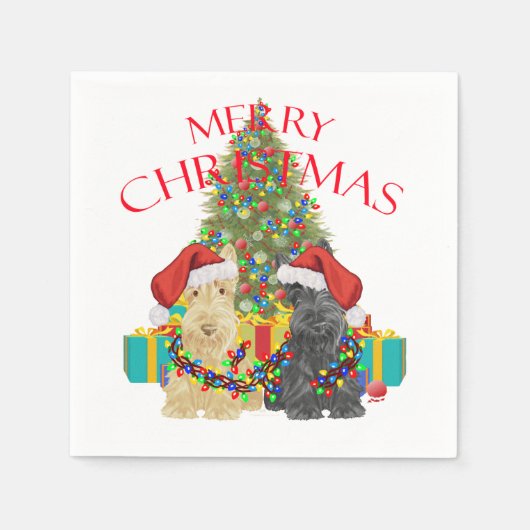 Serviette En Papier Les aides du Père Noël (Devant)