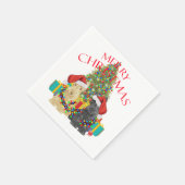 Serviette En Papier Les aides du Père Noël (Coin)