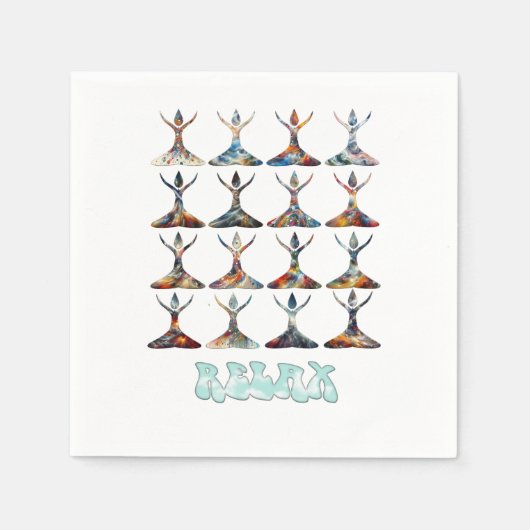 Serviette En Papier Les amis du yoga (Devant)