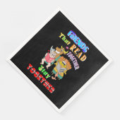 Serviette En Papier Les amis qui lisent ensemble restent ensemble (Coin)