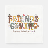 Serviette En Papier Les amis sont la famille que nous choisissons (Devant)