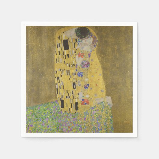 Serviette En Papier Les amoureux embrasser Embrace par Gustav Klimt (Devant)