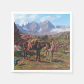 Serviette En Papier Les ânes dans les Pyrénées (Rosa Bonheur) (Devant)
