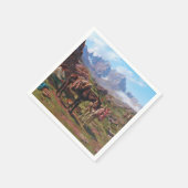 Serviette En Papier Les ânes dans les Pyrénées (Rosa Bonheur) (Coin)