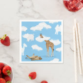 Serviette En Papier Les animaux de la savane (En situation)