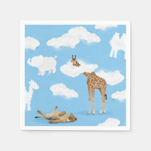 Serviette En Papier Les animaux de la savane (Devant)