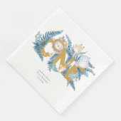 Serviette En Papier Les animaux Safari de premier anniversaire mignons (Coin)