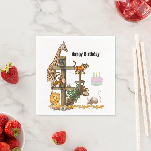 Serviette En Papier Les animaux sauvages Papier serviettes (En situation)