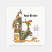 Serviette En Papier Les animaux sauvages Papier serviettes (Devant)