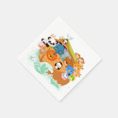 Serviette En Papier Les Animaux Sur Noahs Papier D'Art Napkins (Coin)