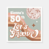 Serviette En Papier les années 70 Disco Party Napkins (Devant)