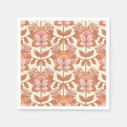 Serviette En Papier les années 70 Mariage rétro inspiré (Devant)