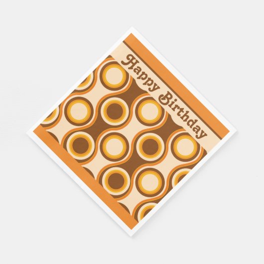 Serviette En Papier les années 70 Motif du parti Retro (Coin)