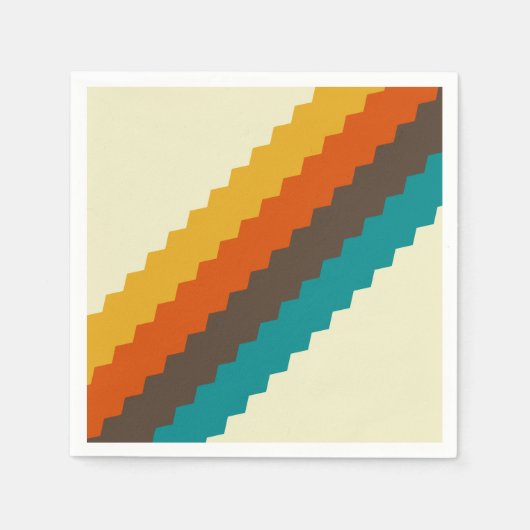 Serviette En Papier les années 70 motif rétro (Devant)