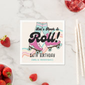 Serviette En Papier les années 70 Rocher et Rouler Rouler Fête de pati (En situation)