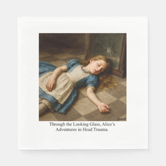 Serviette En Papier Les aventures d'Alice dans le traumatisme crânien (Devant)