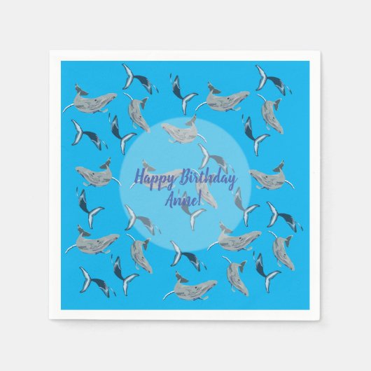 Serviette En Papier Les baleines (Devant)