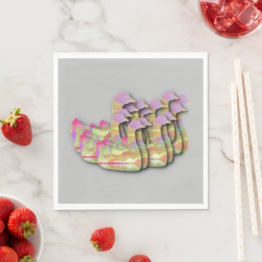 Serviette En Papier Les Canards De La Faune En Foule (En situation)