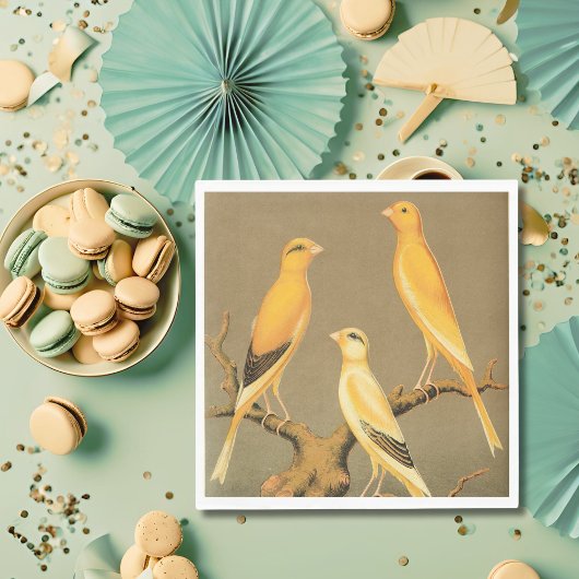 SERVIETTE EN PAPIER LES CANARIES DE YORKSHIRE