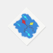 Serviette En Papier Les cerfs-volants dans le ciel bleu (Coin)