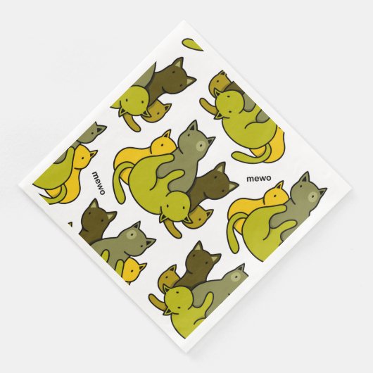 Serviette En Papier Les chatons d'olive (Coin)