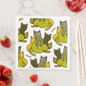 Serviette En Papier Les chatons d'olive (En situation)