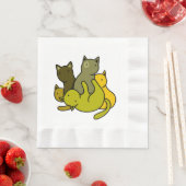 Serviette En Papier Les chatons d'olive (En situation)
