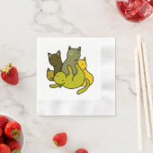 Serviette En Papier Les chatons d'olive (En situation)