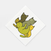 Serviette En Papier Les chatons d'olive (Coin)