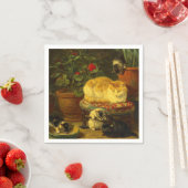 Serviette En Papier Les chatons en jeu (En situation)