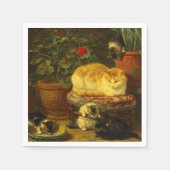 Serviette En Papier Les chatons en jeu (Devant)