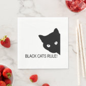 Serviette En Papier Les chats noirs règnent (En situation)