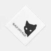 Serviette En Papier Les chats noirs règnent (Coin)