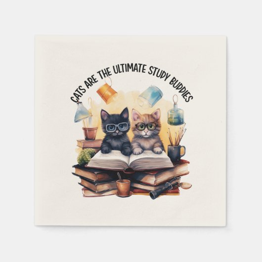 Serviette En Papier Les Chats Sont Les Derniers Étudiants (Devant)