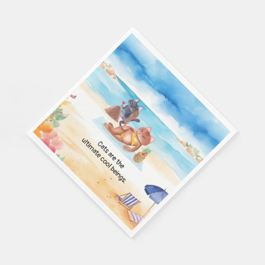 Serviette En Papier Les chats sont les êtres cool ultimes (Coin)