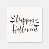 Serviette En Papier Les chauves-souris modernes Halloween heureux (Devant)