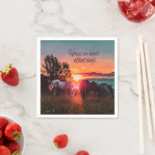 Serviette En Papier Les chevaux sont des anges sans ailes (En situation)