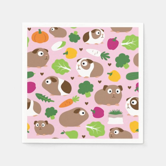 Serviette En Papier Les Cochons De Guinée Et Leurs Traitements (Devant)