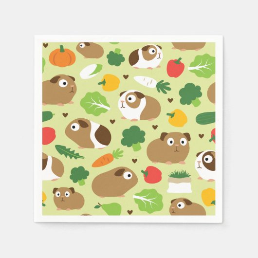 Serviette En Papier Les Cochons De Guinée Et Leurs Traitements (Devant)