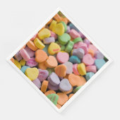 SERVIETTE EN PAPIER LES COEURS DE LA BOUGIE DE VALENTINE (Coin)