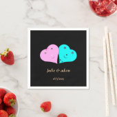 Serviette En Papier les coeurs de m. & mrs (En situation)
