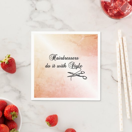 Serviette En Papier Les Coiffeurs Le Font Avec Style (En situation)