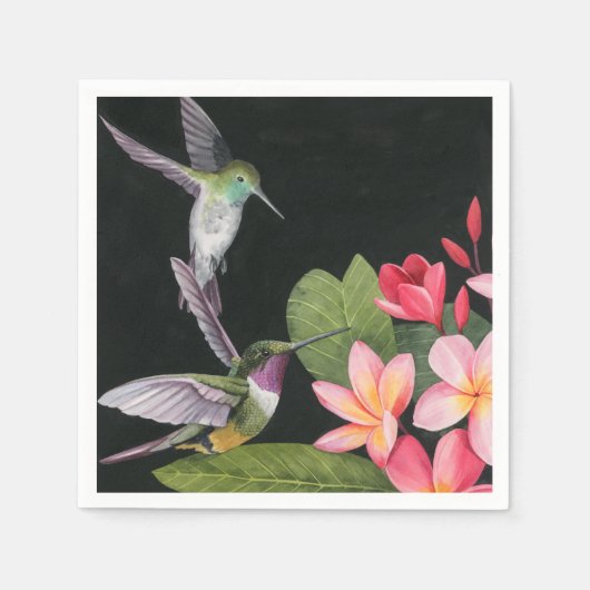 Serviette En Papier Les colibris de la Plumeria (Devant)