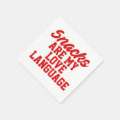 Serviette En Papier Les collations sont mon langage de l'amour (Coin)