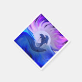 Serviette En Papier Les dauphins au clair de lune (Coin)