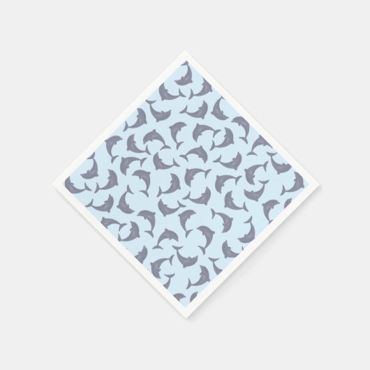 Serviette En Papier Les dauphins dans le Motif marin (Coin)