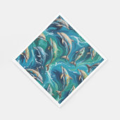Serviette En Papier Les dauphins nagent (Coin)