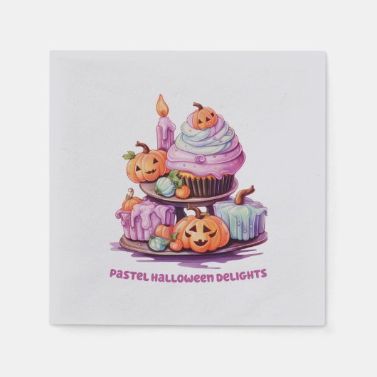 Serviette En Papier Les délices du Pastel Halloween (Devant)